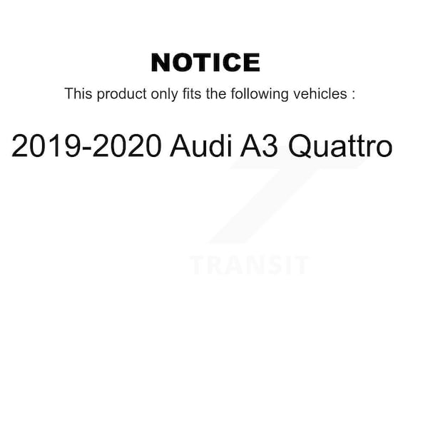 Front Rear Drilled Slot Brake Rotor & Semi-Metallic Pad Kit For 2019-2020 Audi A3 Quattro